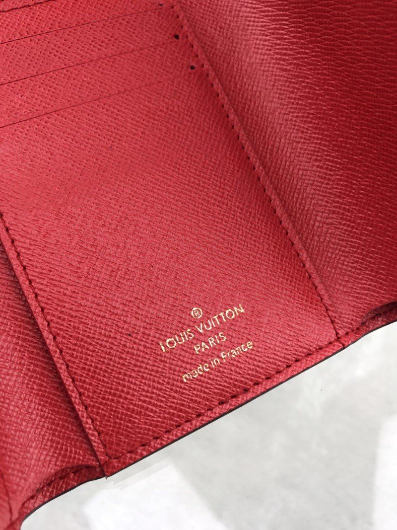 L0vis Vvtt0n Victorine Wallet In Monogram Canvas Red For Women, Women’s Wallet 12cm LV M41938