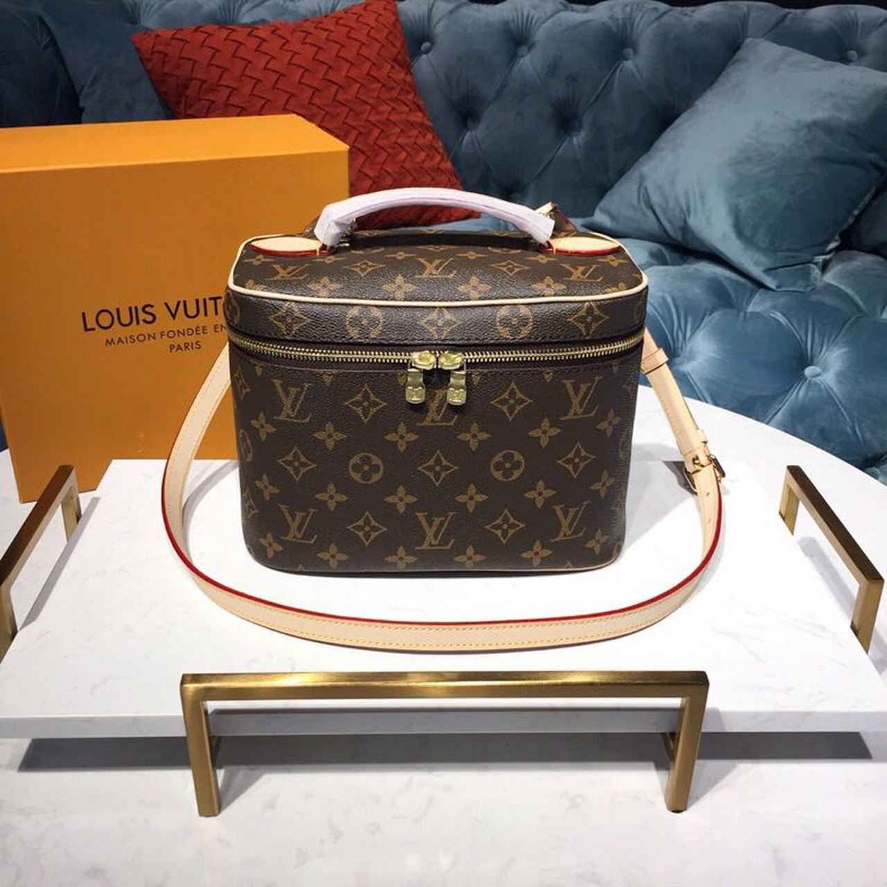 L0vis Vvtt0n Nice BB Vanity Case Monogram Canvas For Women, Women’s Bags, Travel Bags 9.4in/24cm LV M42265