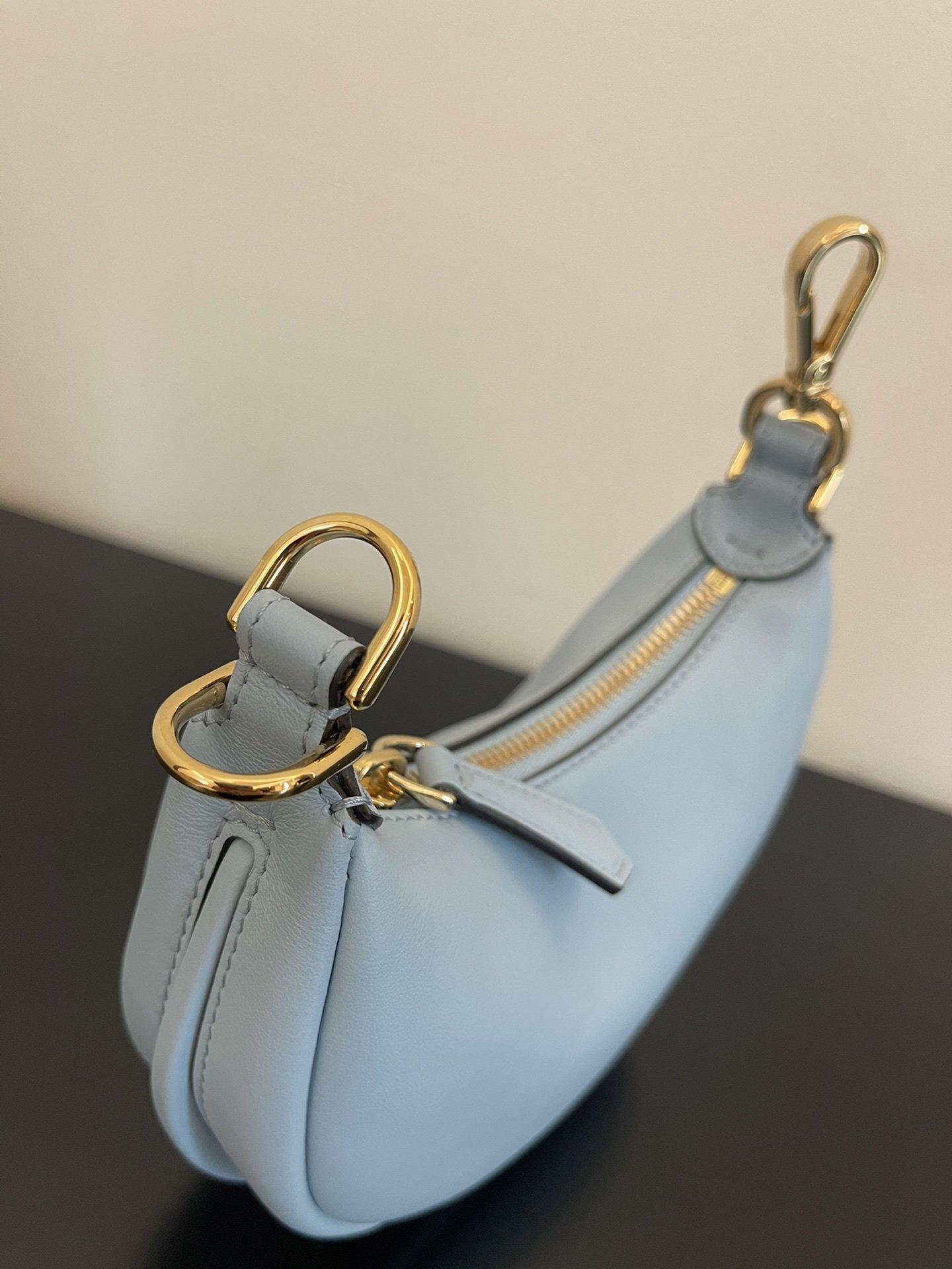 F**di Nano F**digraphy Blue For Women, Women’s HandBags 6.7in/17cm FF 7AS089