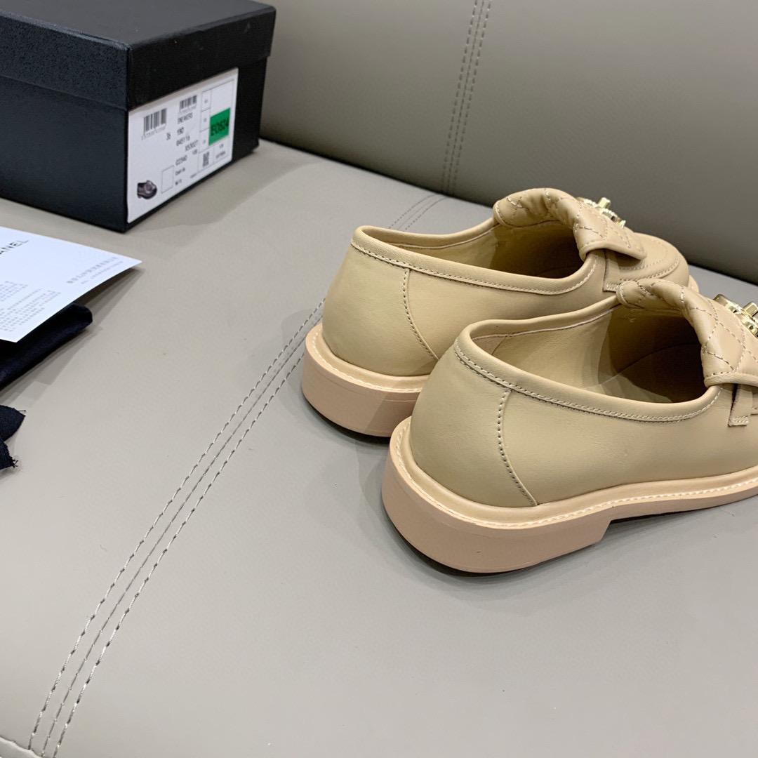 Ch**el Loafers Beige For Women, Women’s Shoes G36646