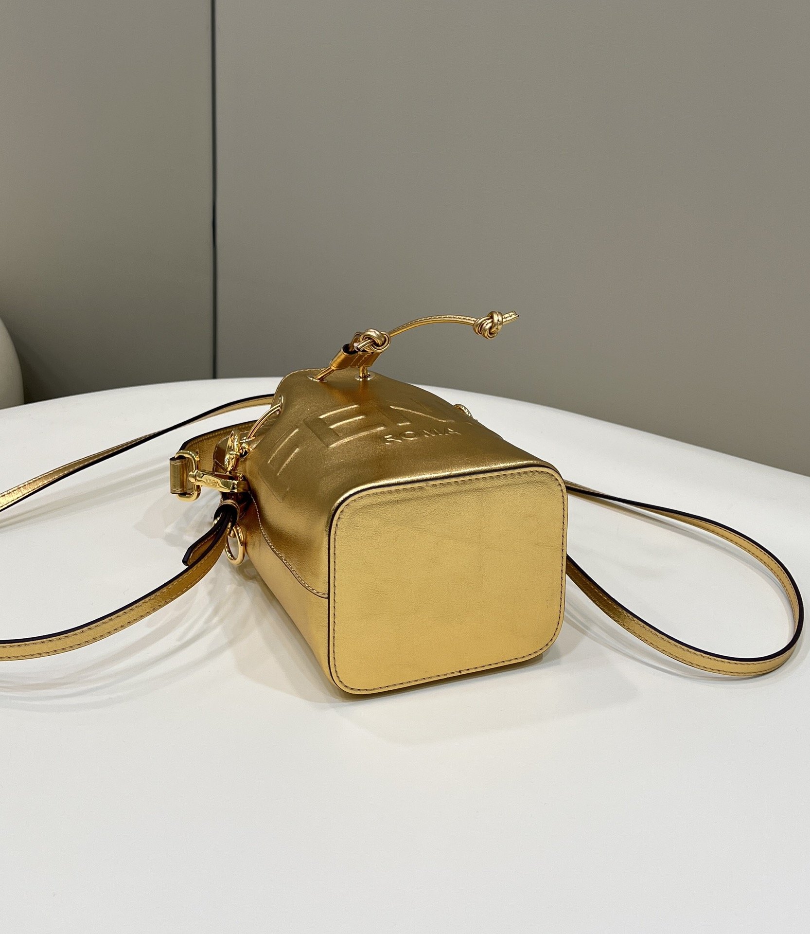F**di Mon Tresor Gold For Women, Women’s Handbags, Shoulder And Crossbody Bags 7in/18cm FF 8BS010AK61F1GNN
