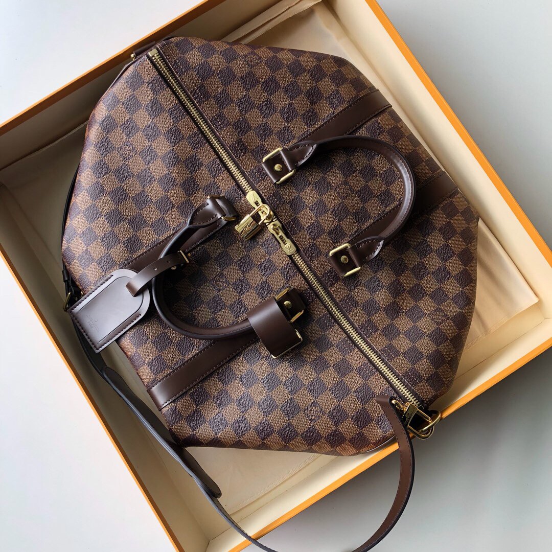 L0vis Vvtt0n Keepall Bandoulière 45 Damier Ebene Canvas 17.7in/45cm LV N41428