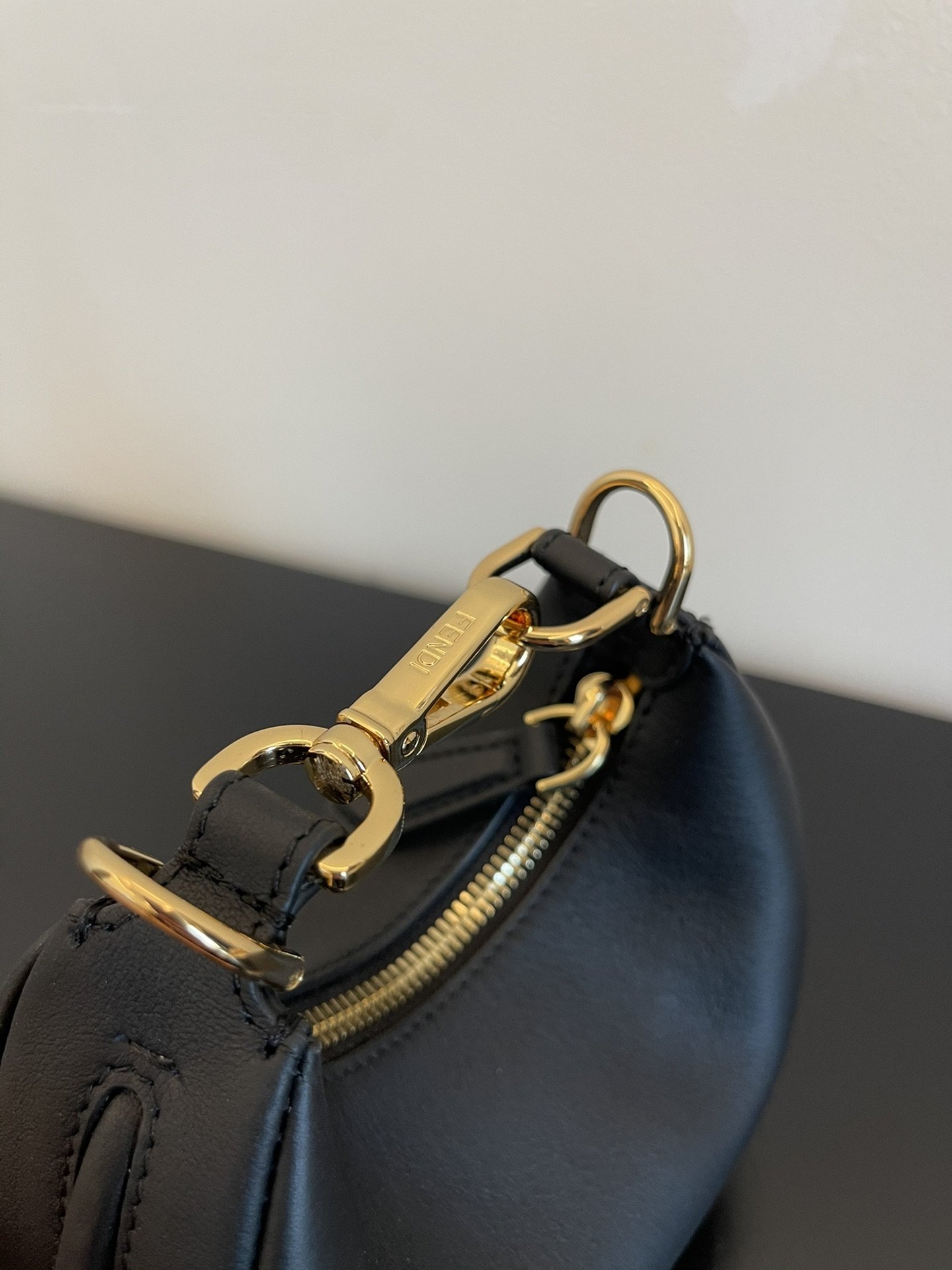 F**di Nano F**digraphy Black For Women, Women’s HandBags 6.7in/17cm FF 8BR798A5DYF1HEJ