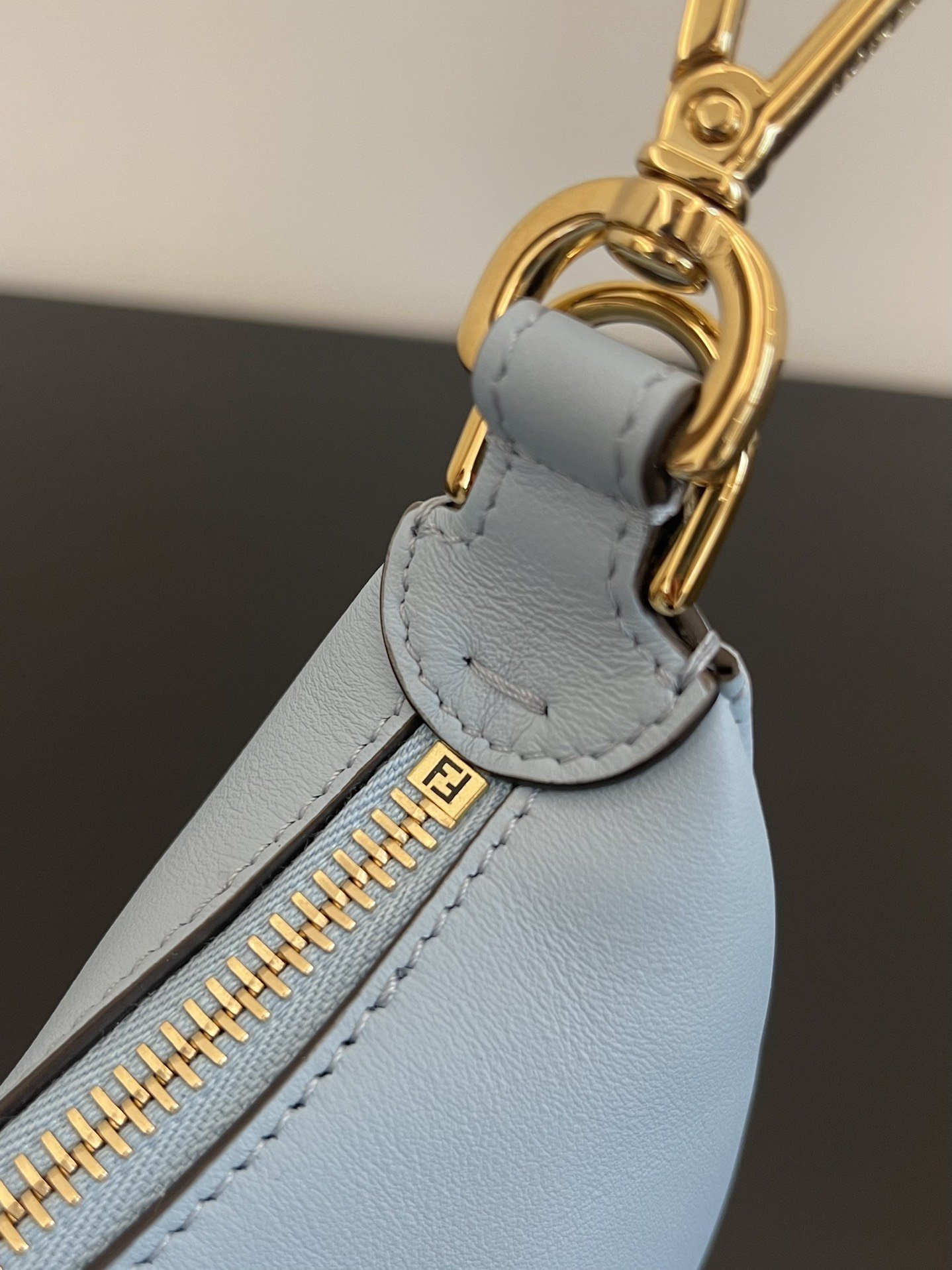 F**di Nano F**digraphy Blue For Women, Women’s HandBags 6.7in/17cm FF 7AS089