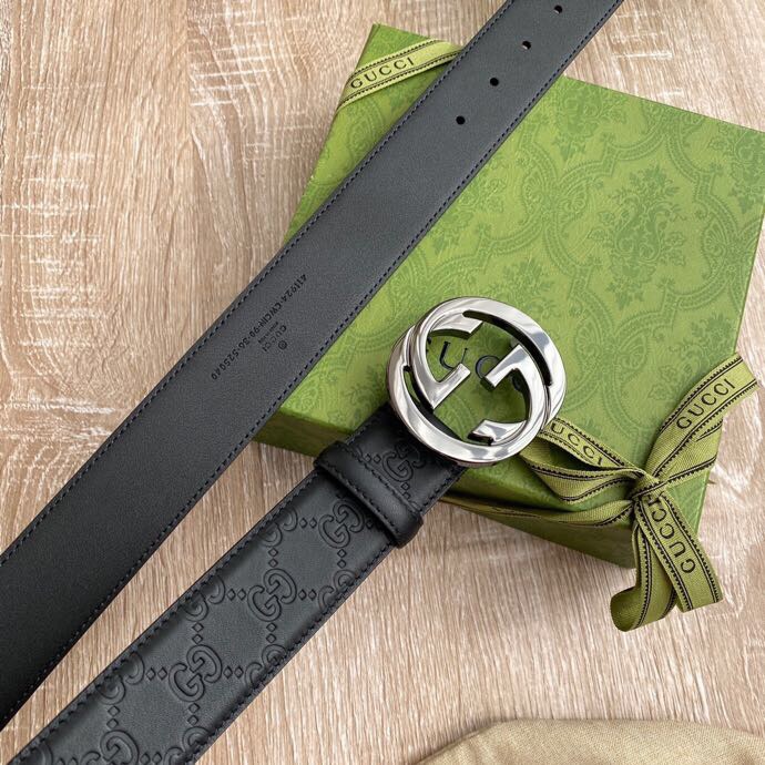 Gvc*1 Signature  Belt Black For Women, Women Belt 411924 CWC1N 1000