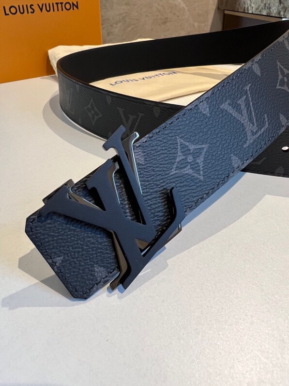 L0vis Vvtt0n Shake Reversible LV Belt Monogram Eclipse Canvas Black Metal hardware