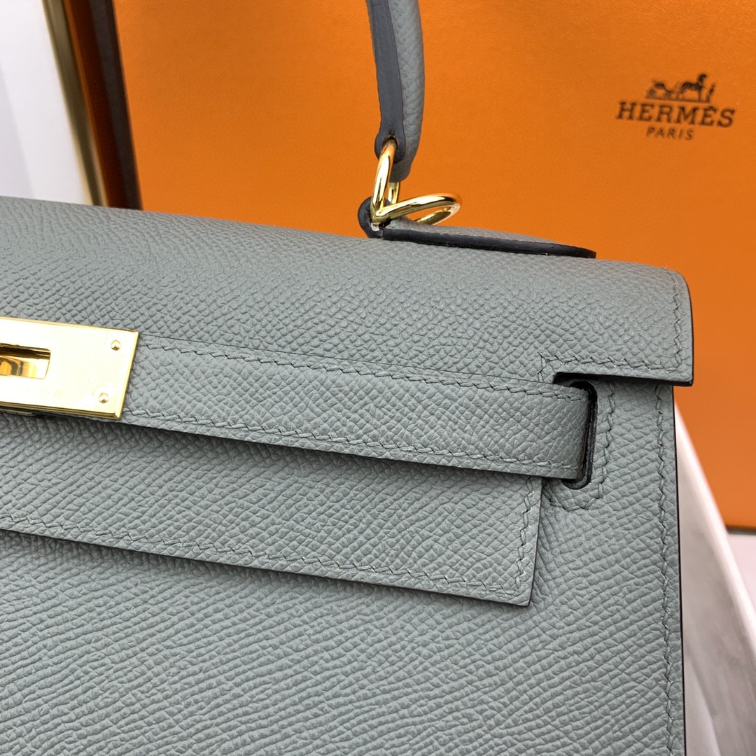 H**me5 Kelly 28 Sellier Epsom Grey Bag For Women, Women’s Handbags, Shoulder Bags 11in/28cm