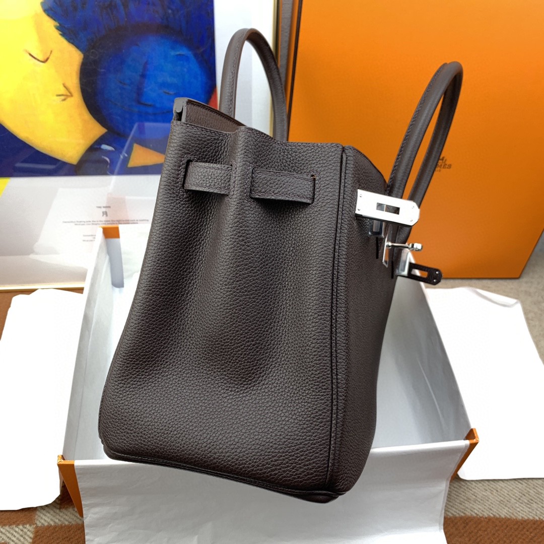 H**me5 Birkin 30 Togo Dark Grey Bag Silver Hardware For Women, Women’s Handbags 11.8in/30cm