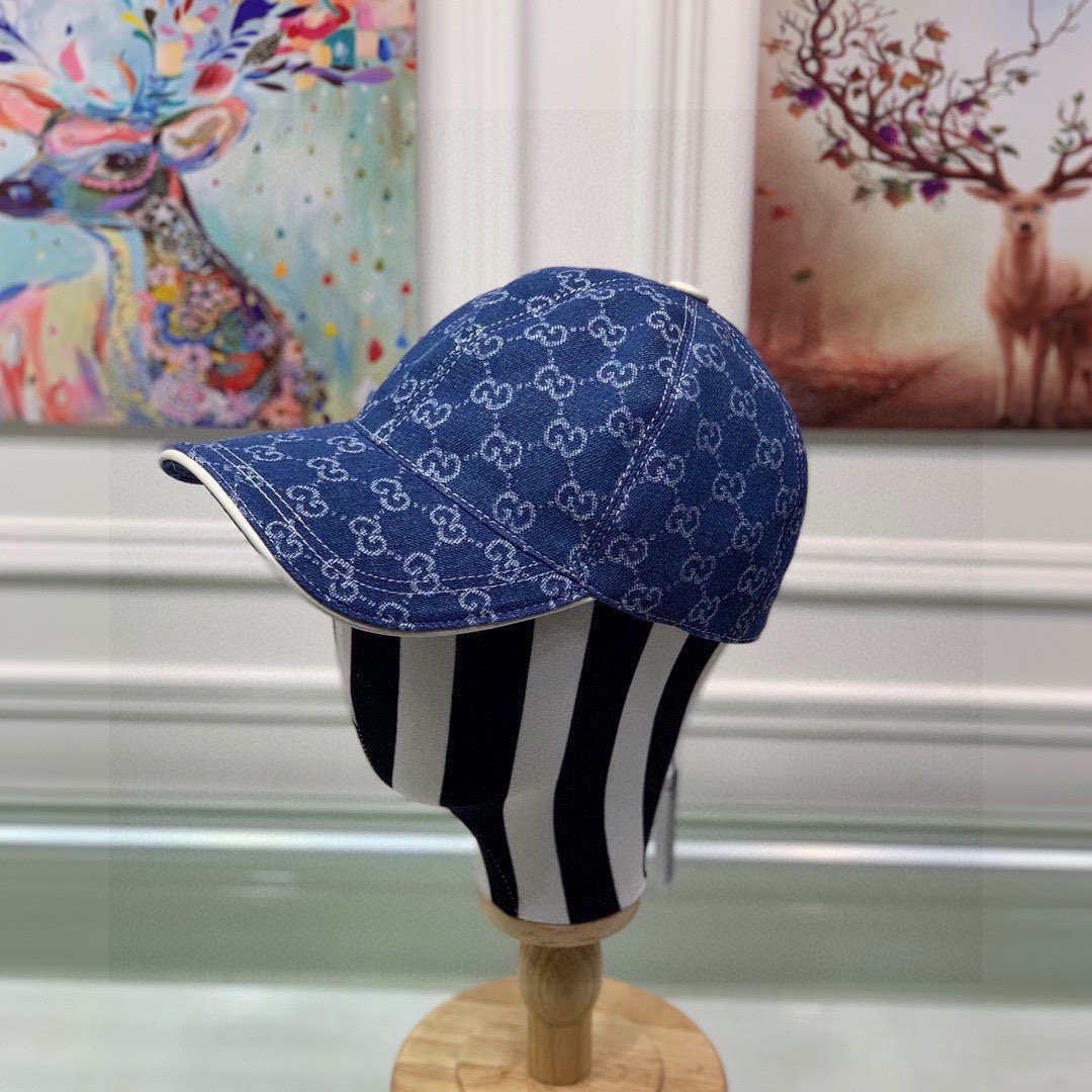 Gvc*1 Denim Baseball Hat Blue GG Hat