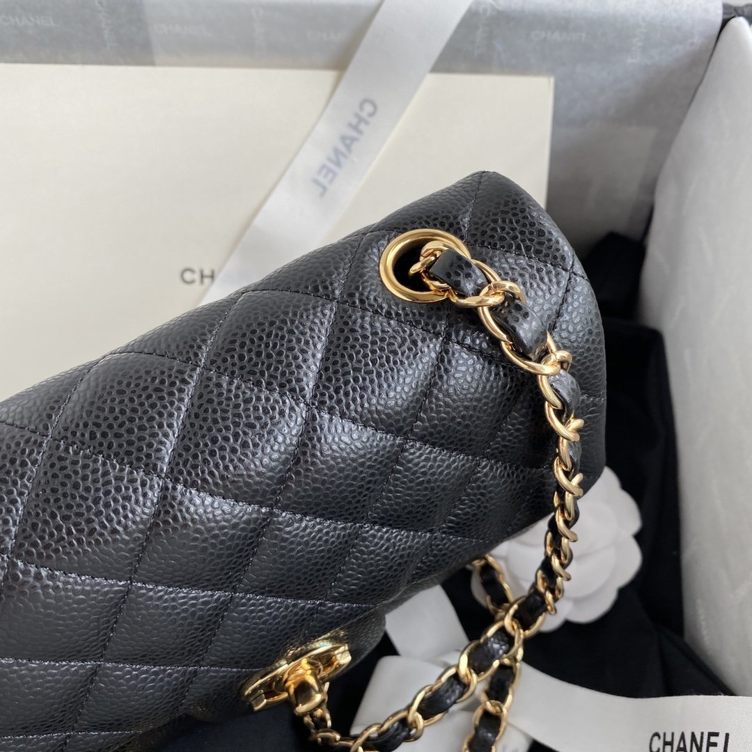 Ch**el Mini Classic Handbag Black For Women 20cm/7.9in
