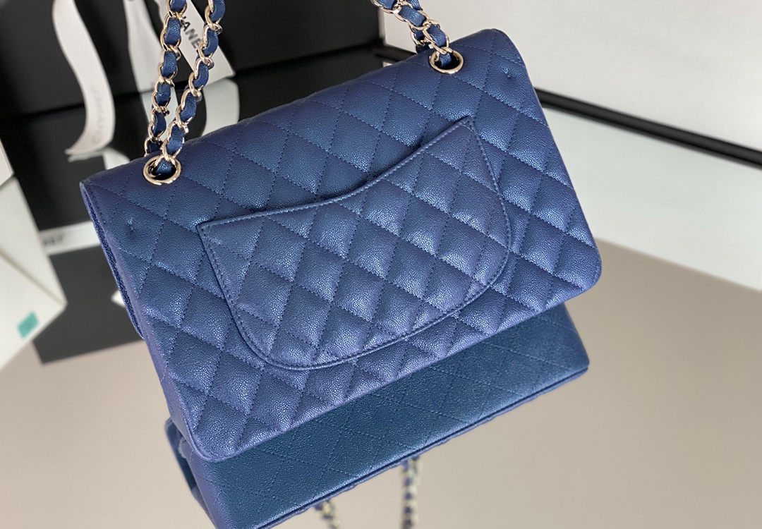Ch**el Classic Handbag 26cm Blue For Women A01112