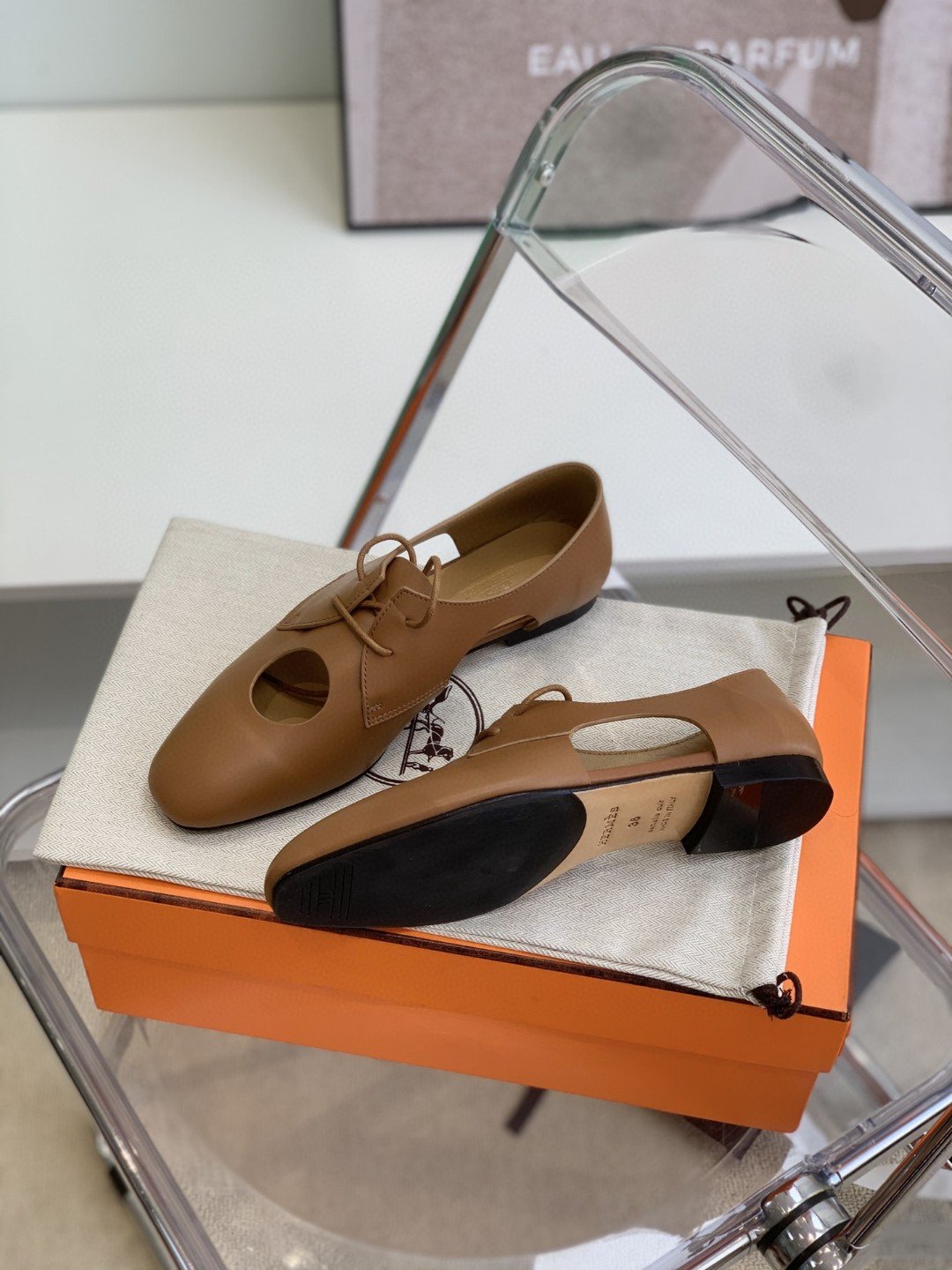 H**me5 Epoca Oxford Shoe Brown For Women, Women’s Shoes H221024Z