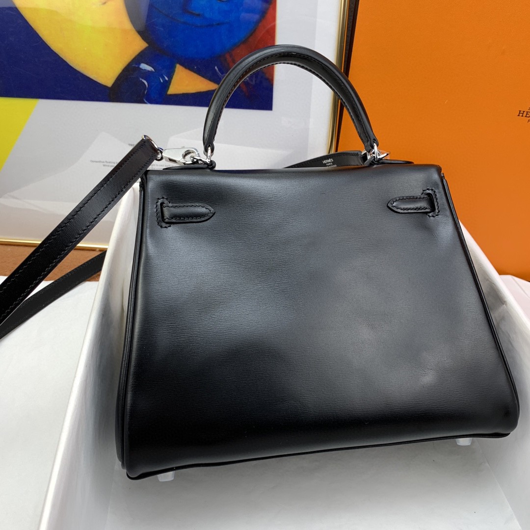 H**me5 Kelly 25 Black Bag For Women, Women’s Handbags, Shoulder Bags 10in/25cm