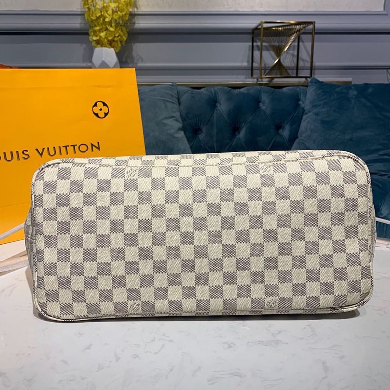 L0vis Vvtt0n Neverfull GM Tote Bag Damier Azur Canvas Beige For Women, Women’s Handbags, Shoulder Bags 15.4in/39cm LV N41360