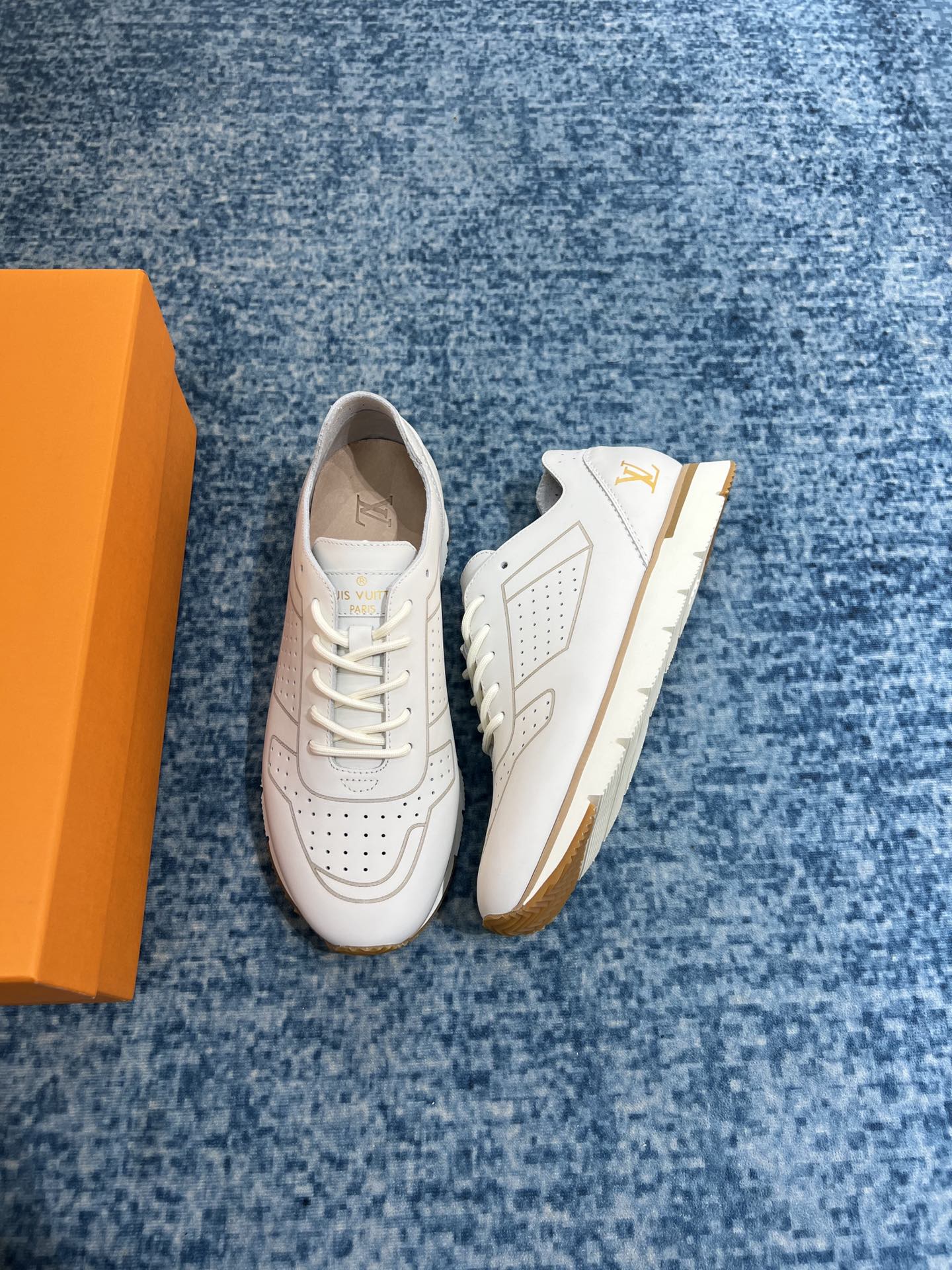 L0vis Vvtt0n Formal Dimension High Derby Rubber White For Men LV