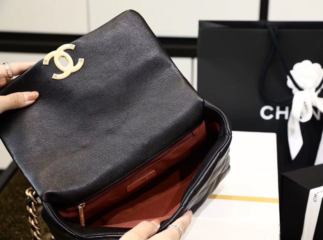 Ch**el 19 Handbag 26cm Black For Women AS1160 B04852 94305