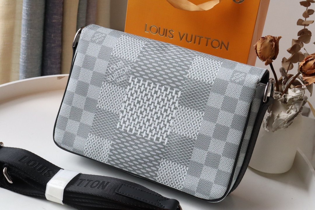 L0vis Vvtt0n Studio Messenger Damier Graphite Plaster For Men, Men’s Bags, Shoulder And Crossbody Bags 9.3in/25.3cm LV N50014