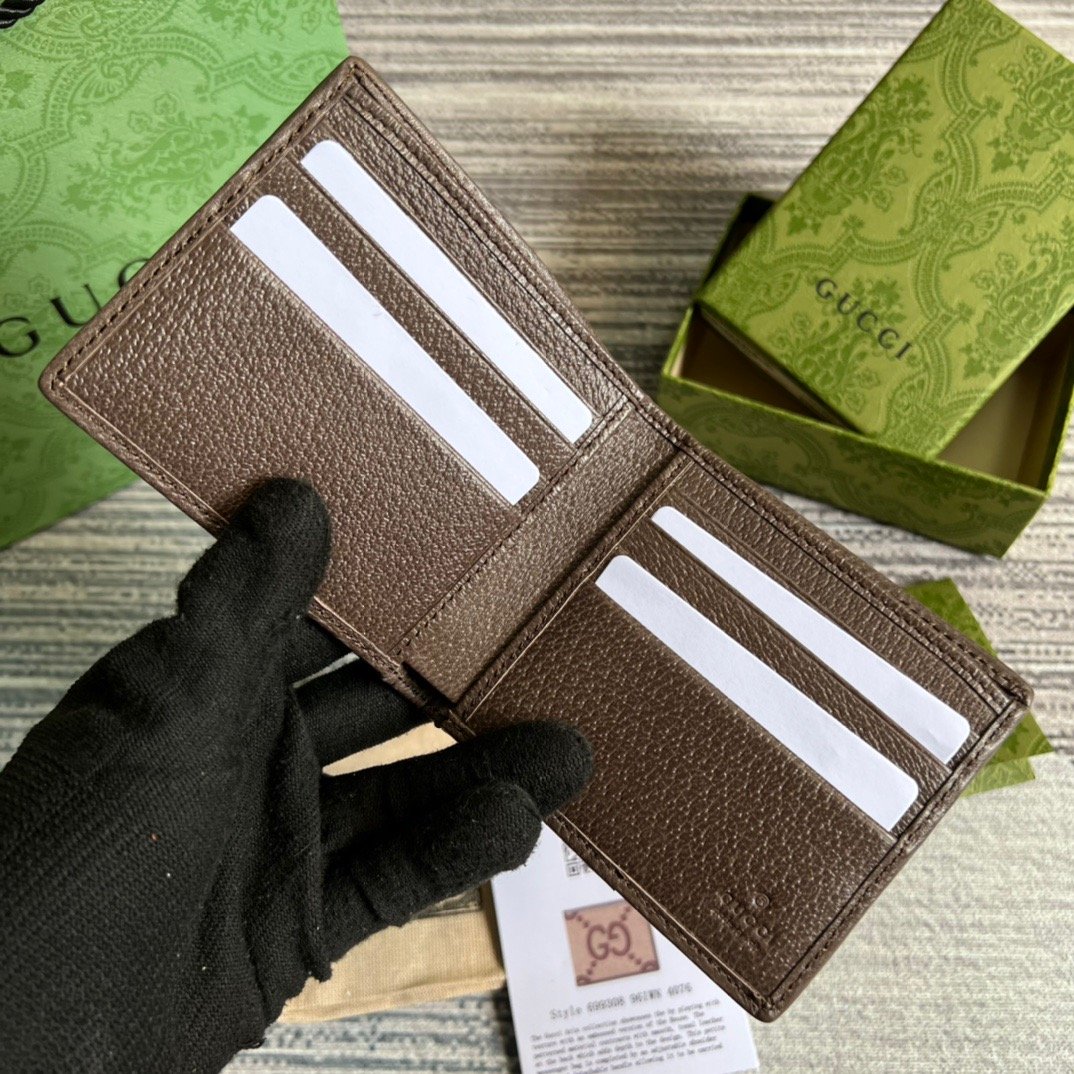 Gvc*1 Jumbo GG Wallet Brown For Men 4.3in/11cm GG 699308 UKMBG 2572