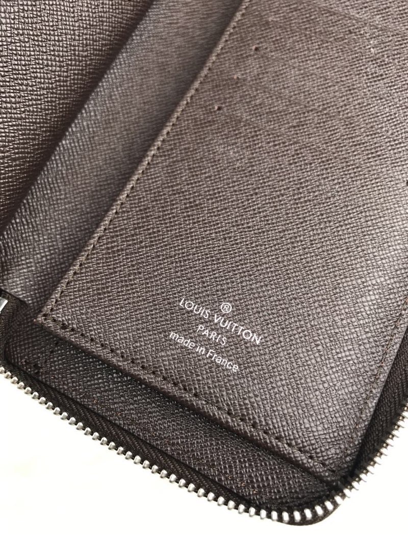 L0vis Vvtt0n Zippy Wallet Vertical Wallet Damier Ebene Canvas For Men, Men’s Wallet 7.9cm/20cm LV