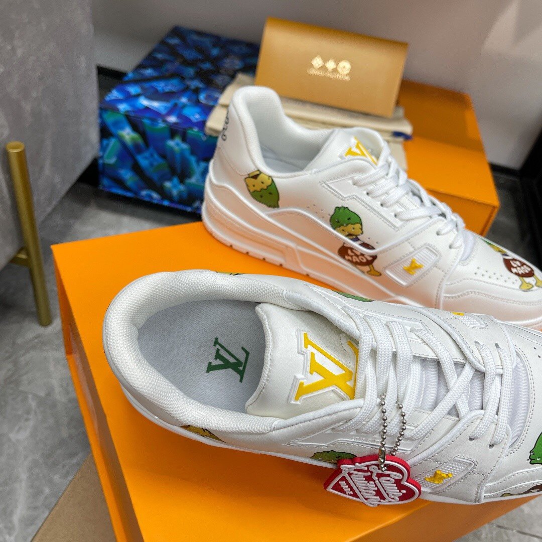 L0vis Vvtt0n LV Trainer Sneaker White By Virgil Abloh For Women LV 1A9JC5