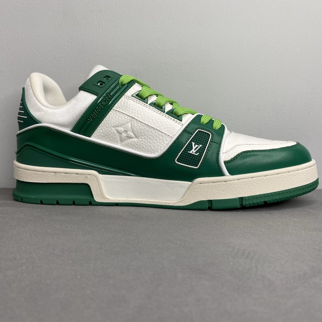 L0vis Vvtt0n Trainer Sneaker Mix Of Materials White/Green Virgil Abloh For Men LV 1A9VNK
