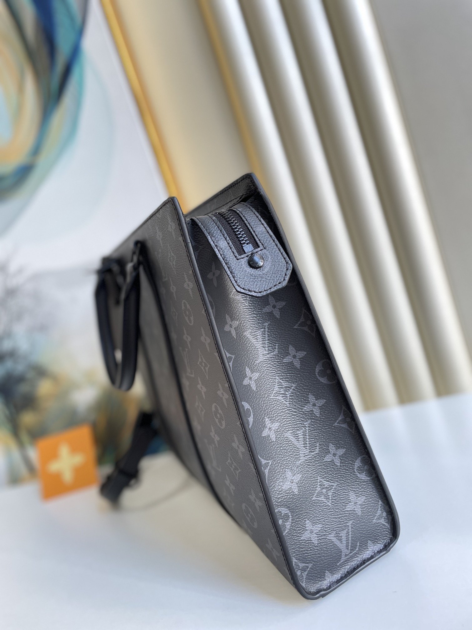 L0vis Vvtt0n Sac Plat Horizontal Zippe Monogram Eclipse For Men, Men’s Bags, Shoulder And Crossbody Bags 15.4in/39cm LV M45265