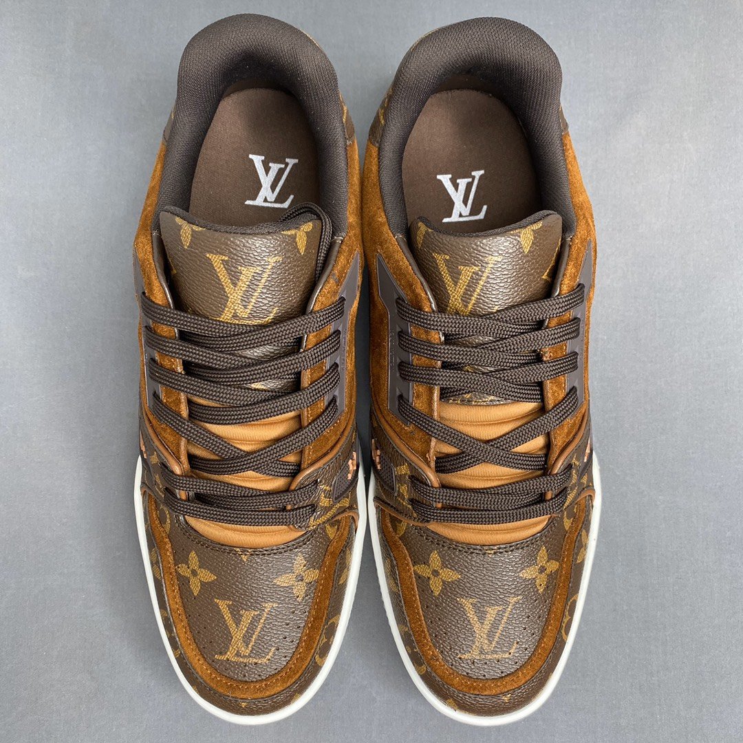L0vis Vvtt0n Trainer Sneaker Monogram Canvas Brown Virgil Abloh For Men LV