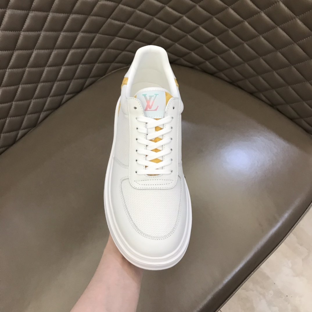 L0vis Vvtt0n Rivoli Sneaker Monogram Metallic Canvas White/Yellow For Men LV