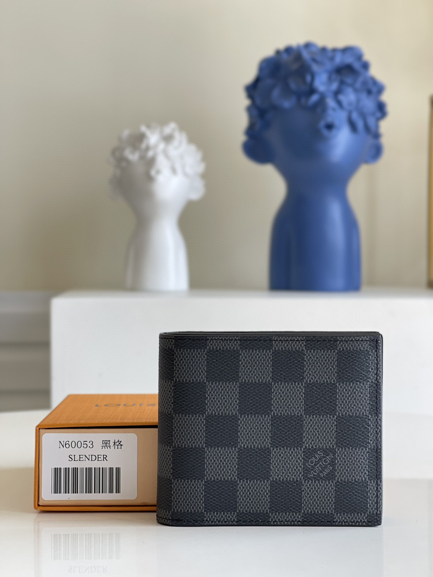 L0vis Vvtt0n Amerigo Wallet Damier Graphite For Men, Men’s Wallet 4.7in/11.5cm LV N60053