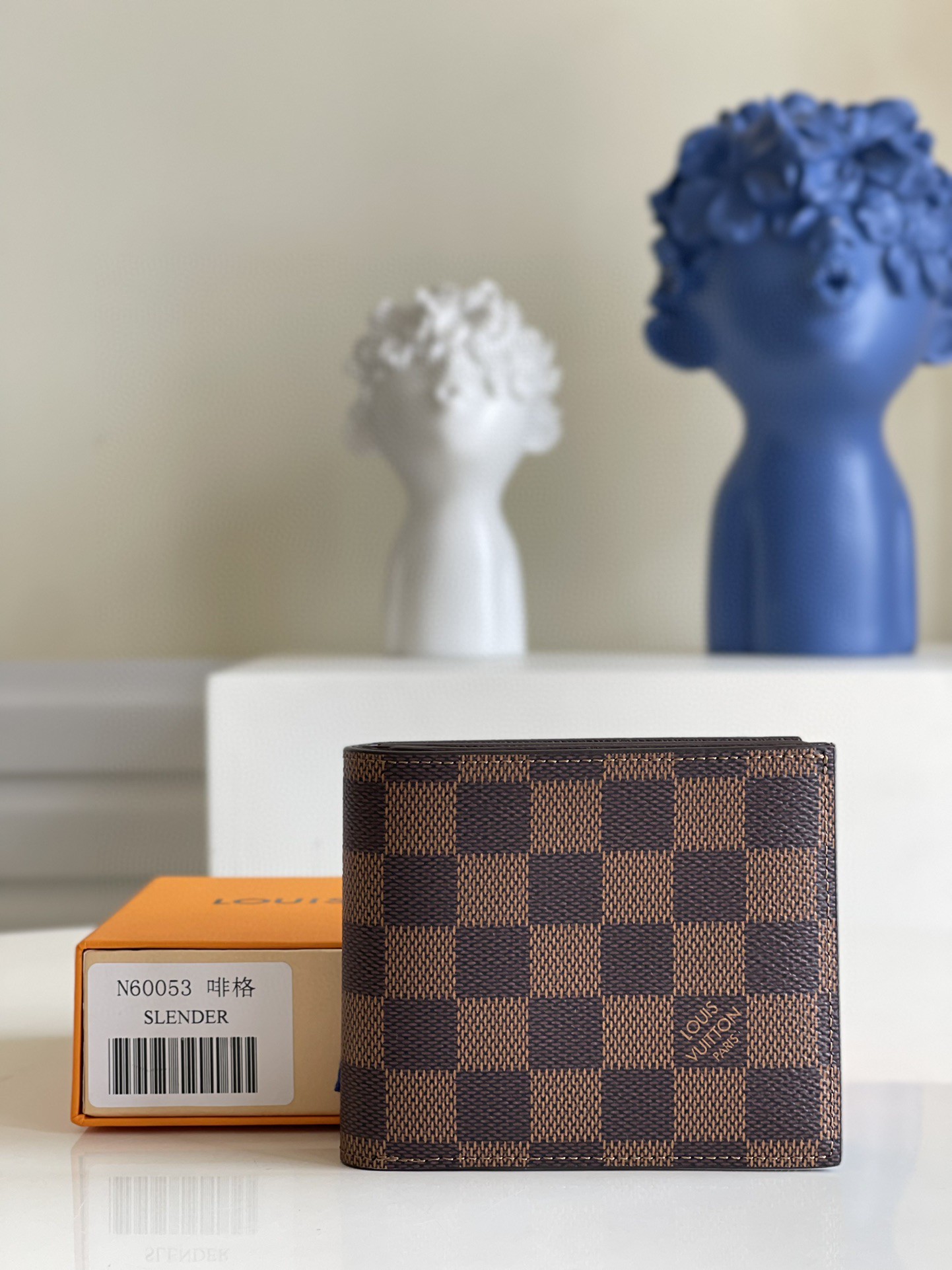 L0vis Vvtt0n Amerigo Wallet Damier Ebene For Men, Men’s Wallet 4.7in/11.5cm LV