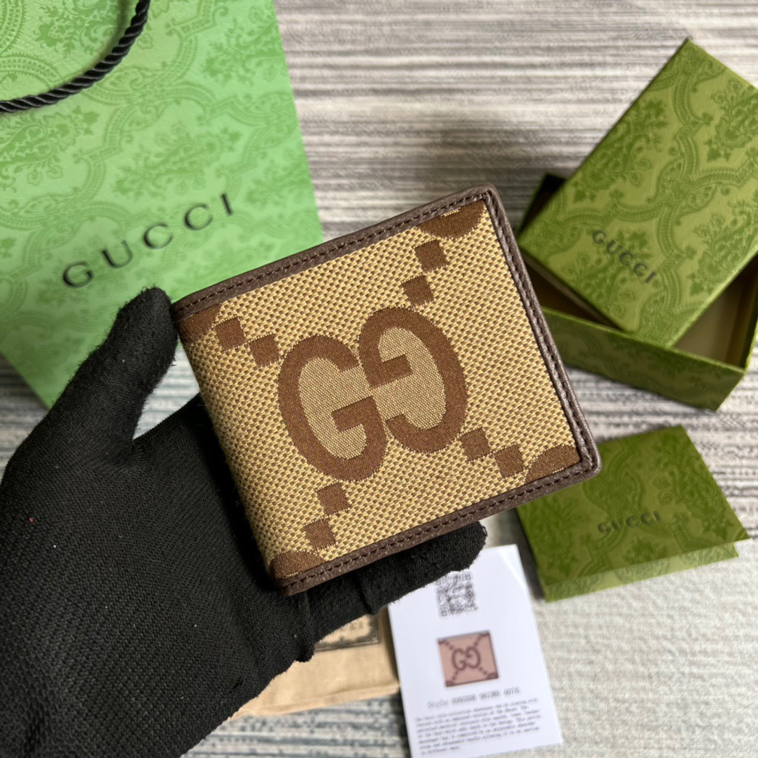 Gvc*1 Jumbo GG Wallet Brown For Men 4.3in/11cm GG 699308 UKMBG 2572