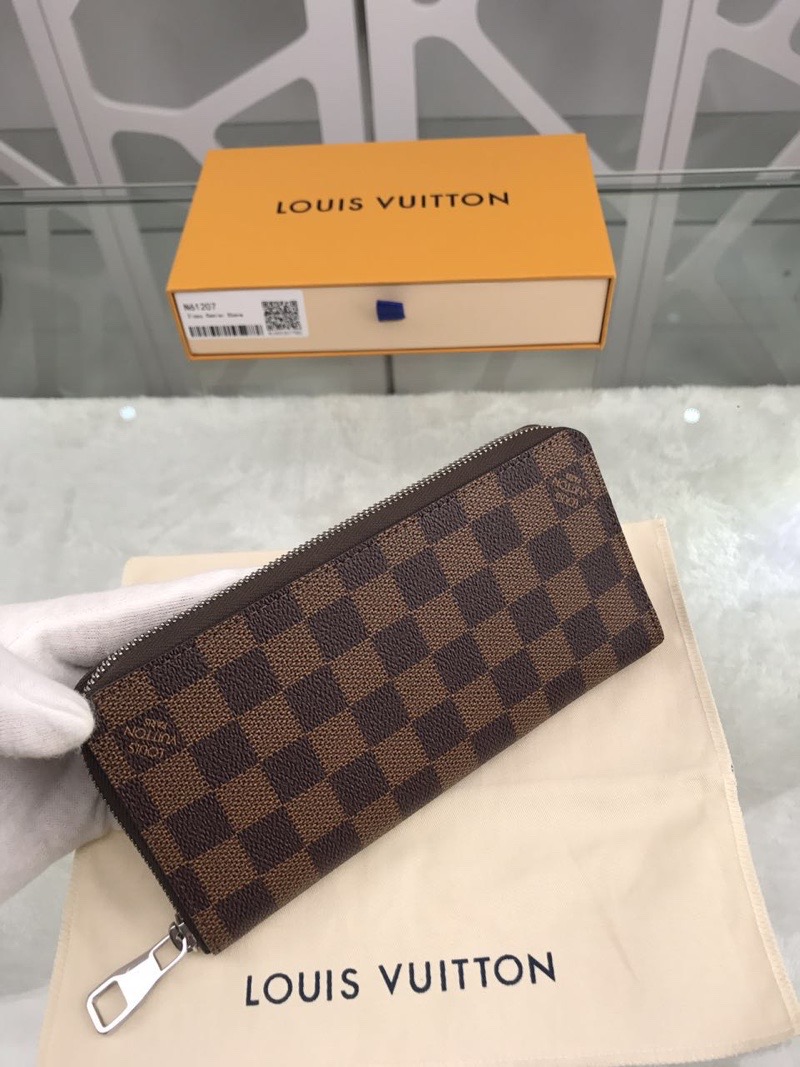 L0vis Vvtt0n Zippy Wallet Vertical Wallet Damier Ebene Canvas For Men, Men’s Wallet 7.9cm/20cm LV