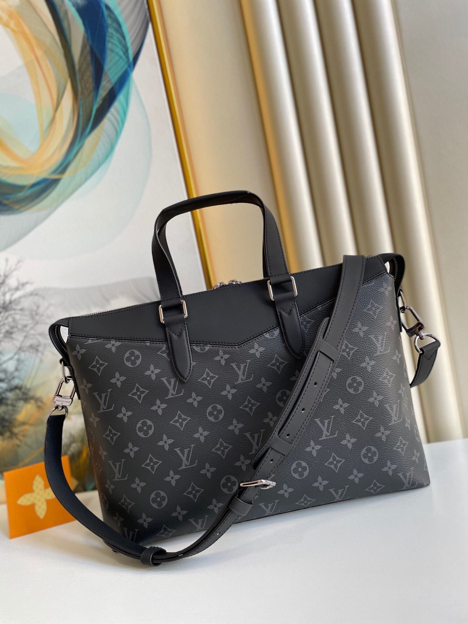 L0vis Vvtt0n Briefcase Explorer Monogram Eclipse Canvas For Men, Men’s Bags, Shoulder And Crossbody Bags 15.4in/39cm LV M40566