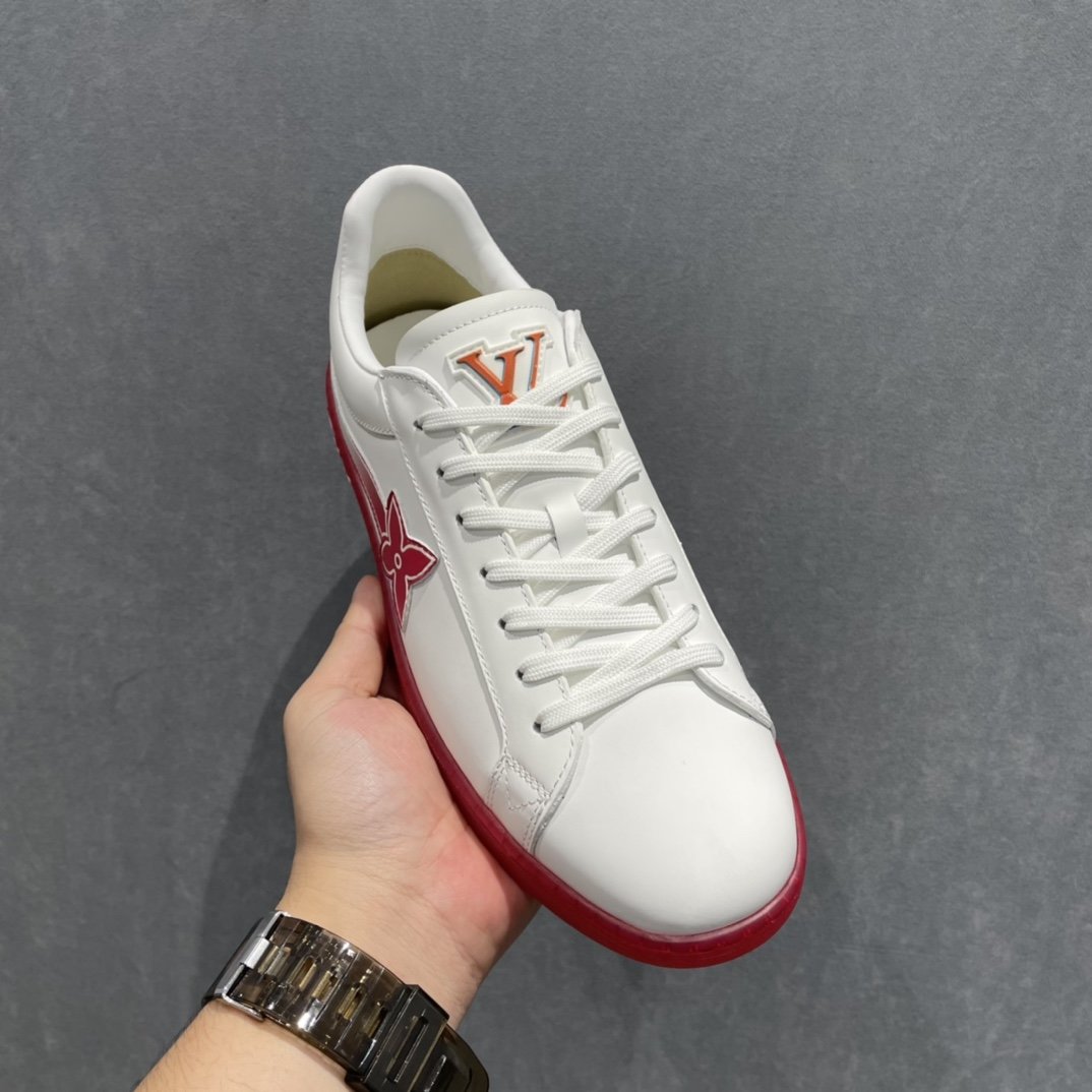 L0vis Vvtt0n Luxembourg Samothrace Sneaker Red For Men LV
