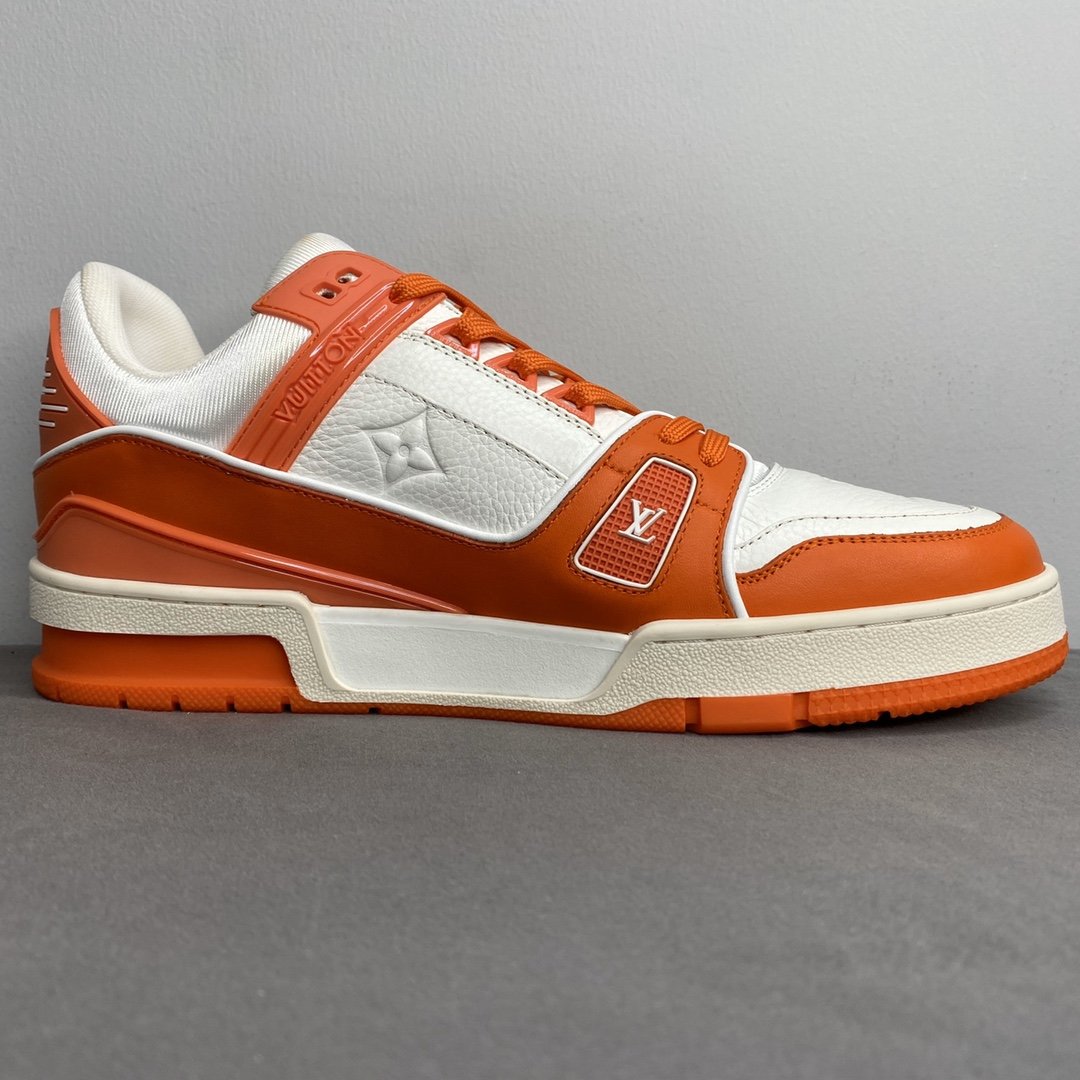 L0vis Vvtt0n Trainer Sneaker Mix Of Materials White/Orange Virgil Abloh For Men LV 1A9VN0