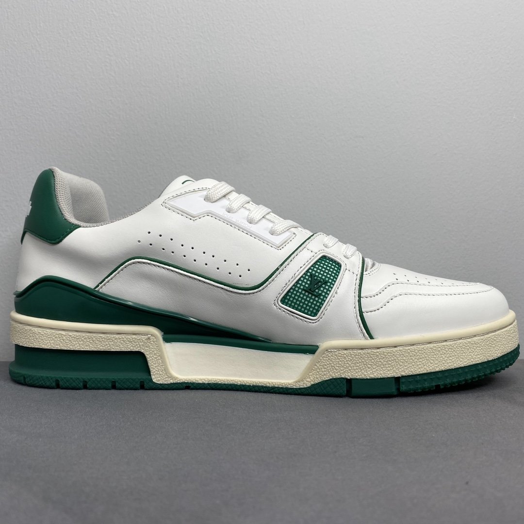 L0vis Vvtt0n Trainer Sneaker Mix Of Materials White/Green For Men LV
