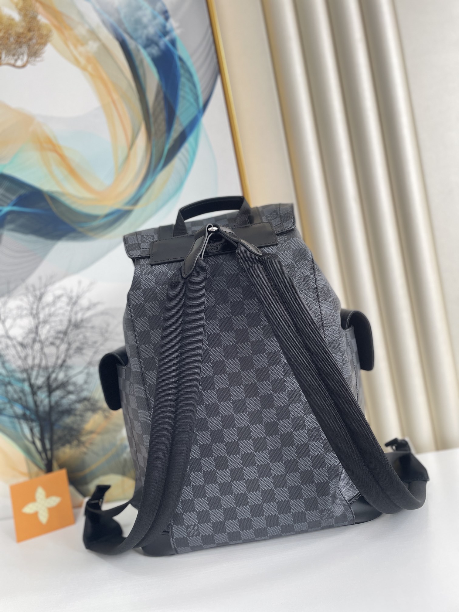 L0vis Vvtt0n Christopher PM Damier Graphite For Men, Men’s Bags, Men’s Backpack 17.3in/44cm LV N41379