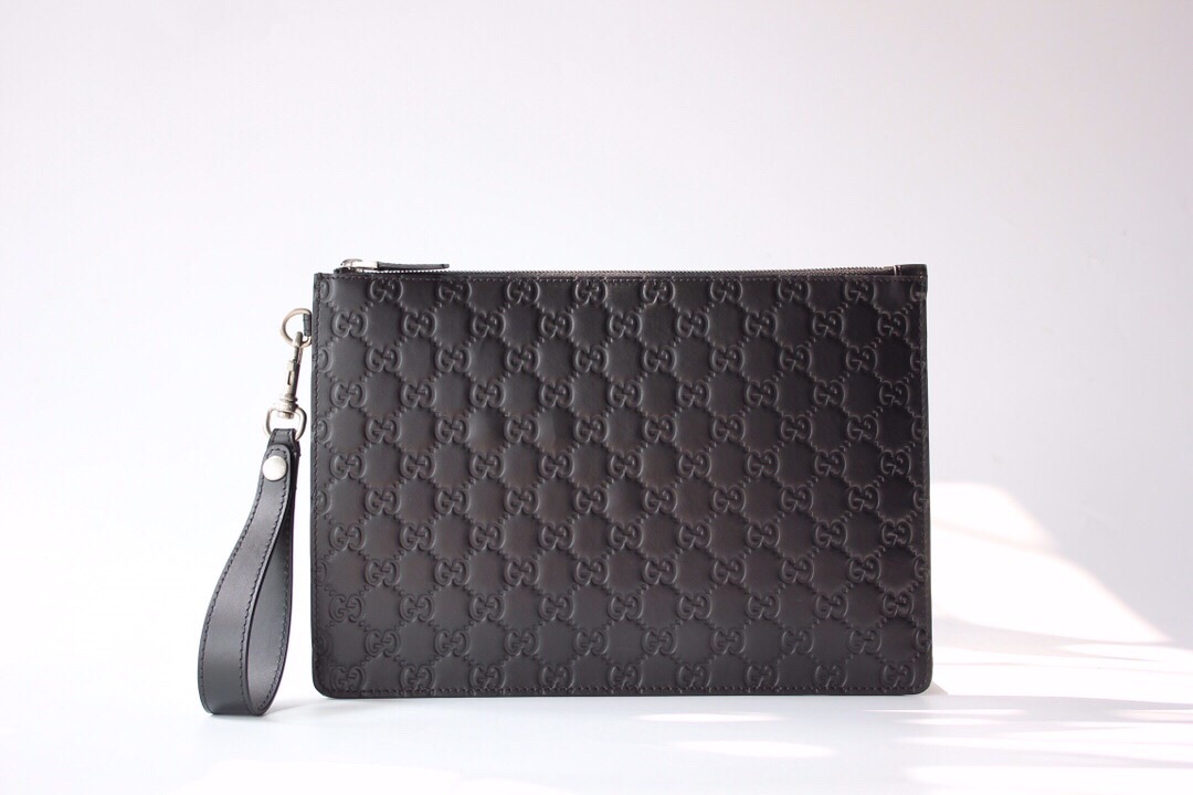 Gvc*1 MicroGvc*1ssima Pouch Black For Men, Men’s Pouch 12in/31cm GG