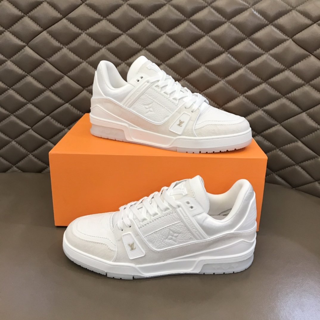 L0vis Vvtt0n Trainer Sneaker Monogram Patent Canvas White Virgil Abloh For Men LV 1A9G53
