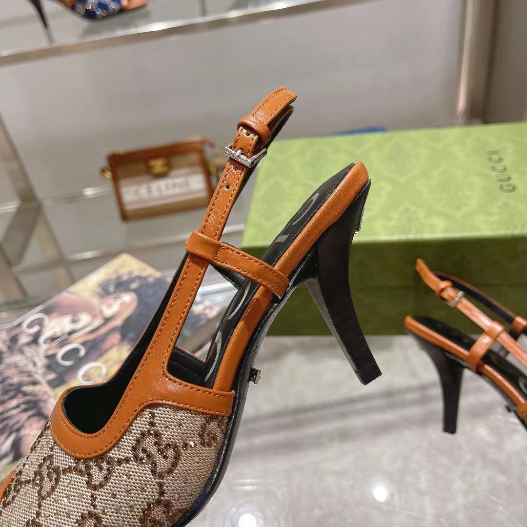 Gvc*1 Women’s GG Slingback Mid-Heel Pump Orange For Women GG