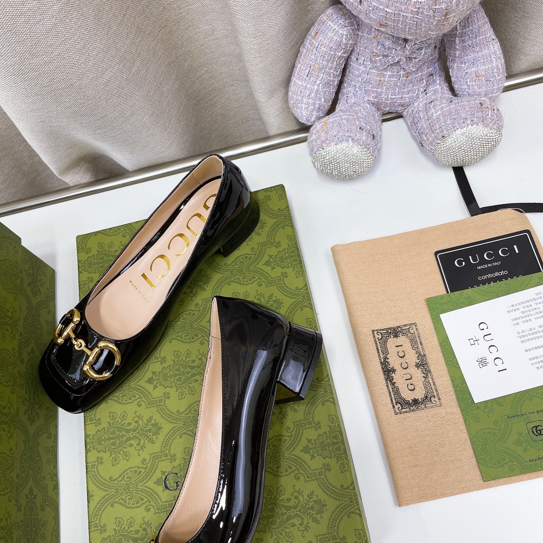 Gvc*1 Women’s Ballet Flat With Horsebit Black For Women GG