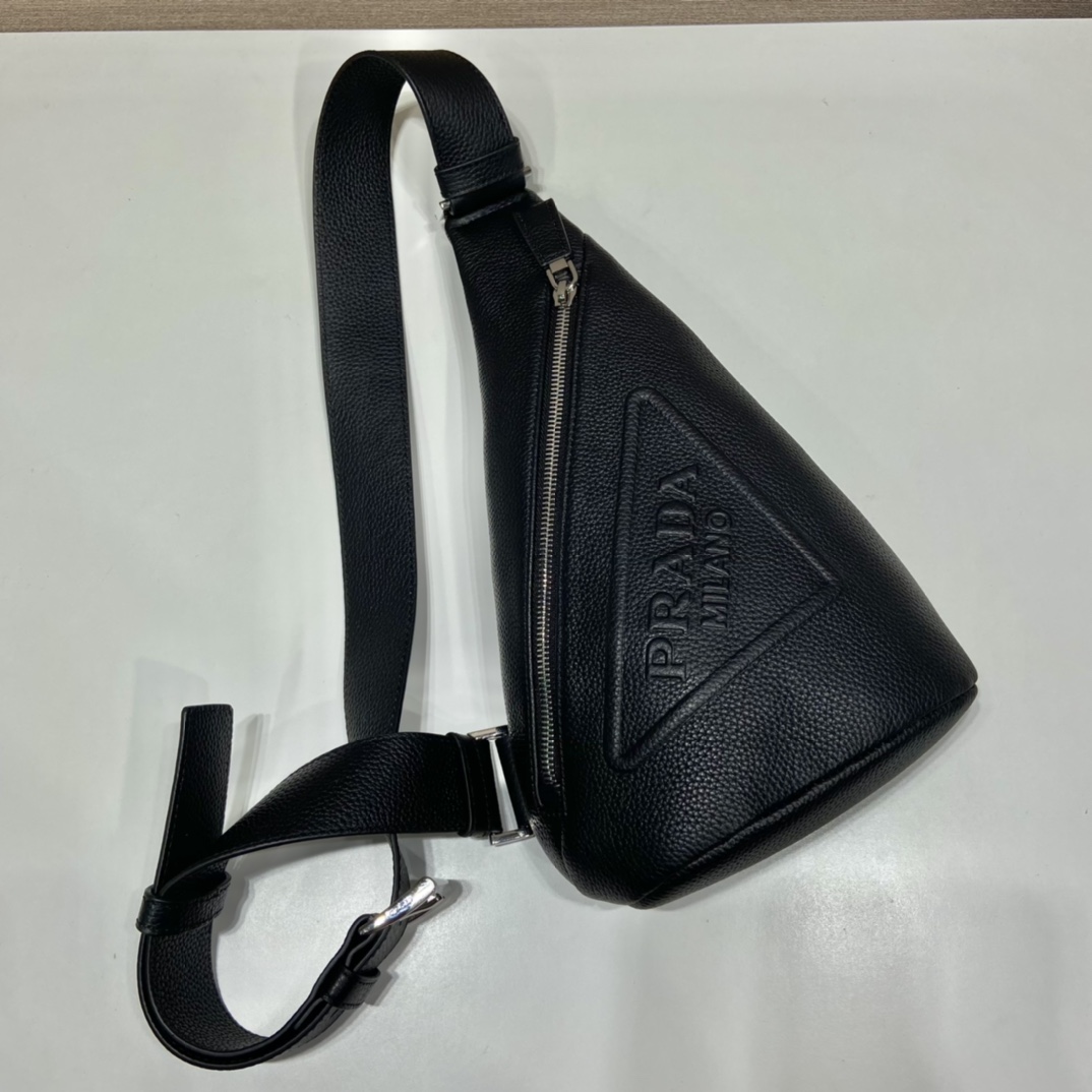 [True-to-ORIGINAL] Pra*a Cross Bag Black For Women, Women’s Bags 12.6in/32cm 2VZ098_2BBE_F0002_V_OLO