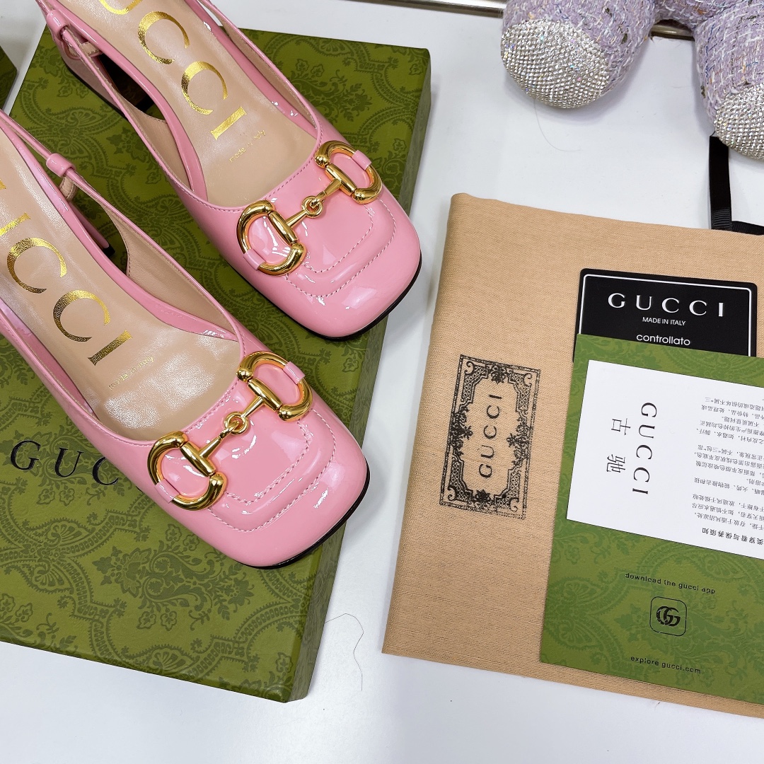 Gvc*1 Women’s Mid-Heel Slingback With Horsebit Light Pink For Women GG 643892 C9D00 6705