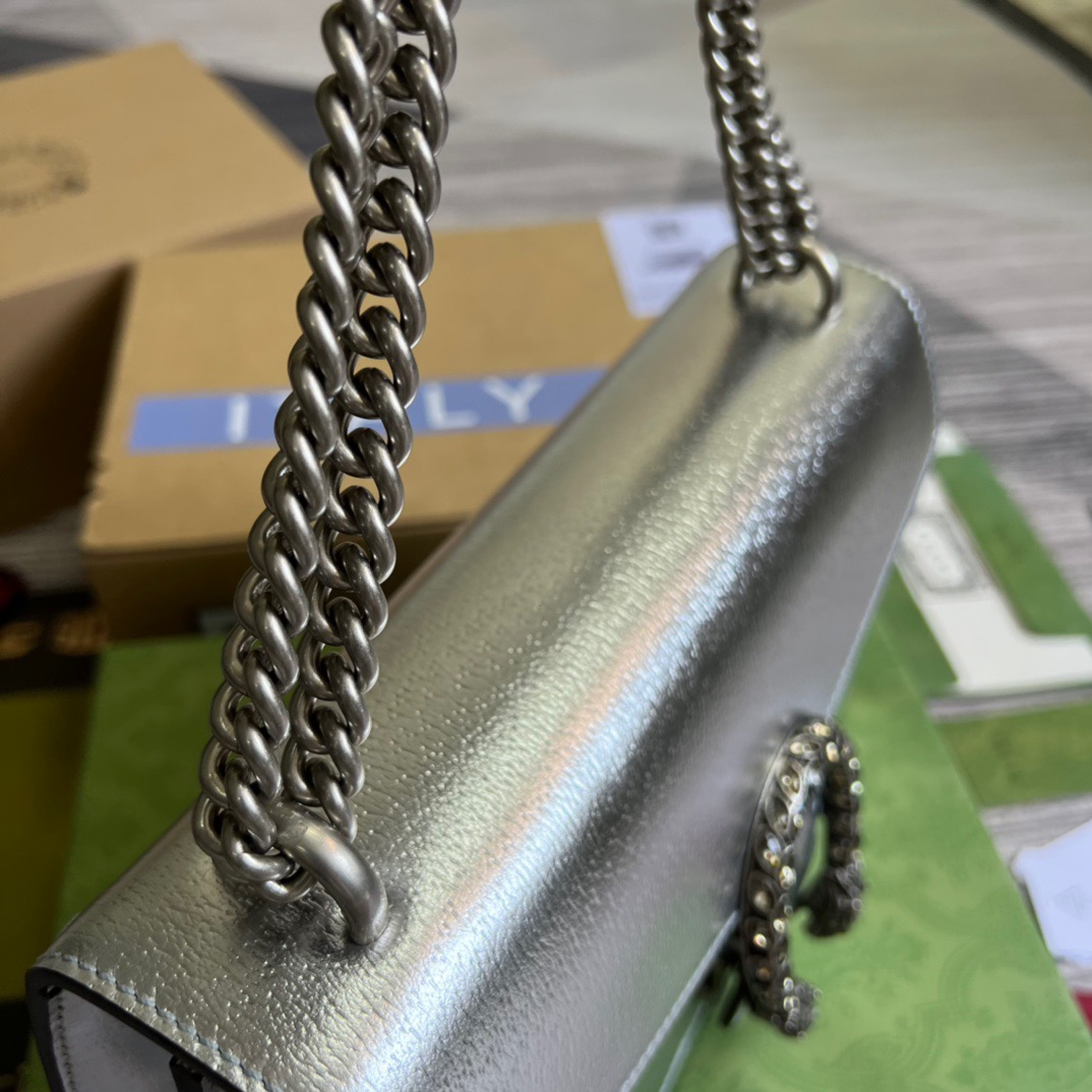 Gvc*1 Dionysus Small Shoulder Bag Silver For Women, Women’s Bags 10in/26cm GG 499623 1TRBN 8173