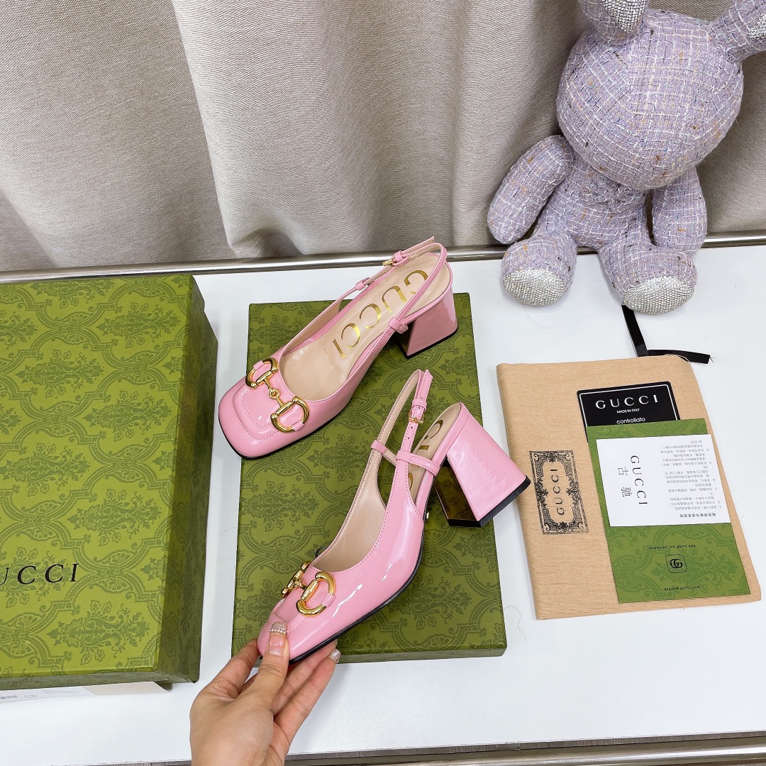 Gvc*1 Women’s Mid-Heel Slingback With Horsebit Light Pink For Women GG 643892 C9D00 6705
