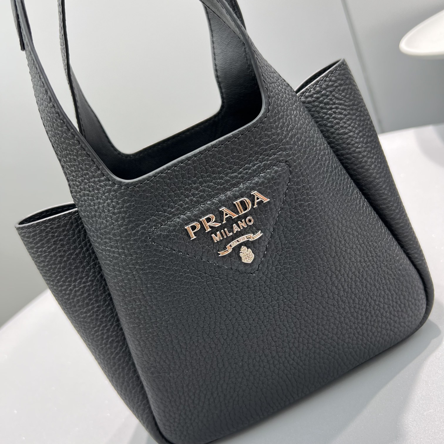 Pra*a Mini Tote Black For Women, Women’s Bags 7.5in/19cm