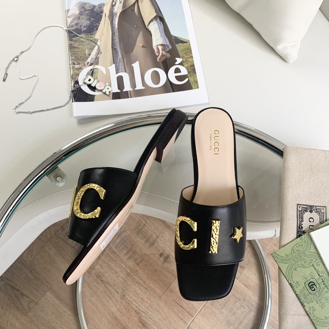 Gvc*1 Women’s ‘Gvc*1’ Slide Black For Women GG
