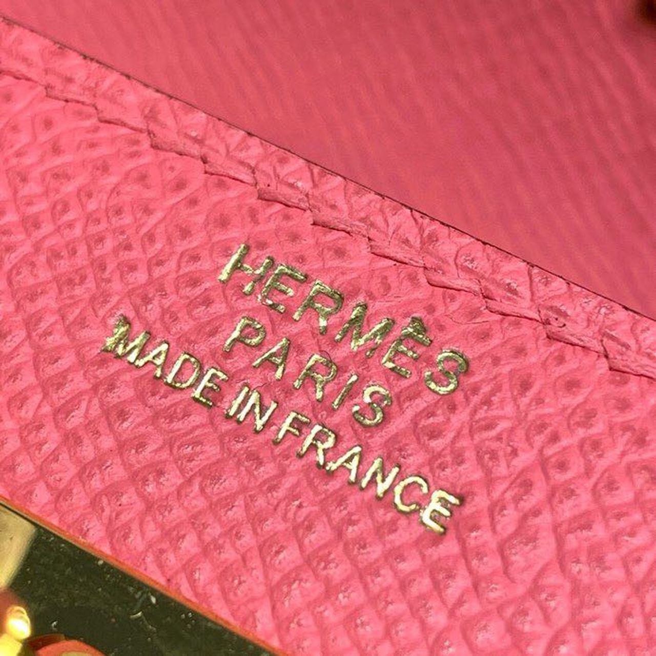 H**me5 Kelly Wallet To Go Woc Pink With Gold Toned Hardware Bag For Women 8.2in/21cm