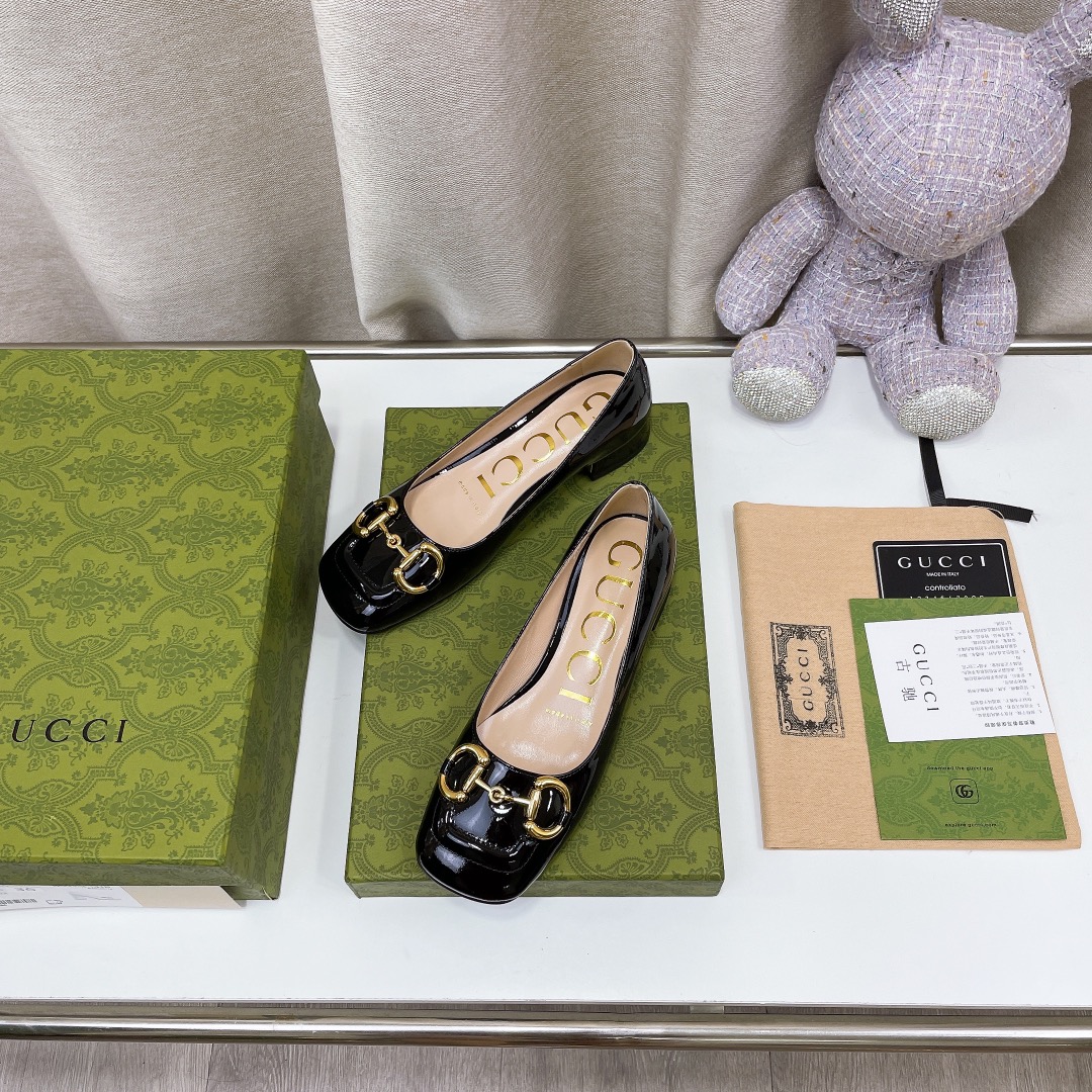 Gvc*1 Women’s Ballet Flat With Horsebit Black For Women GG