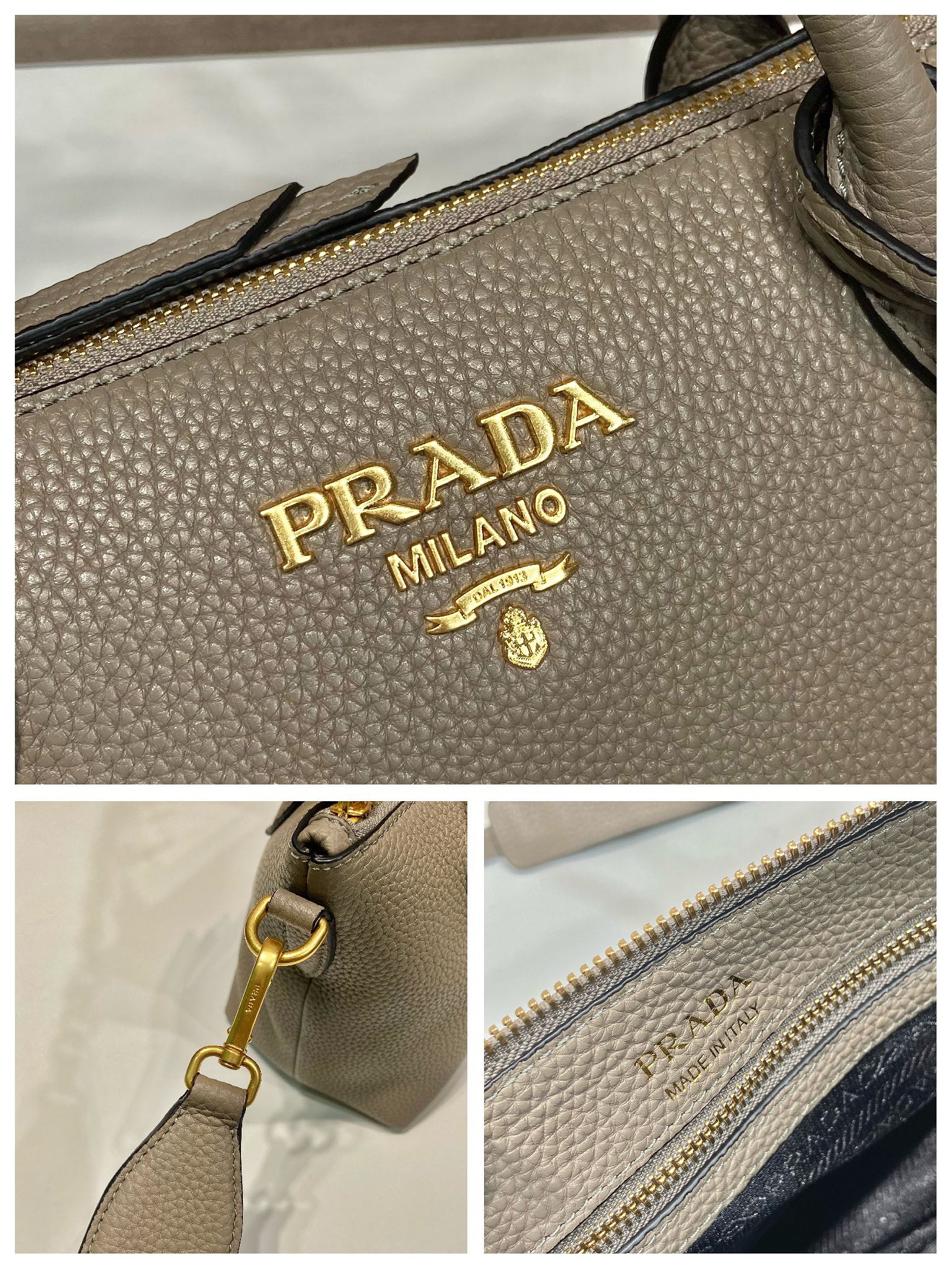 Pra*a Saffiano Mini Bag Beige For Women, Women’s Bags 9.4in/24cm